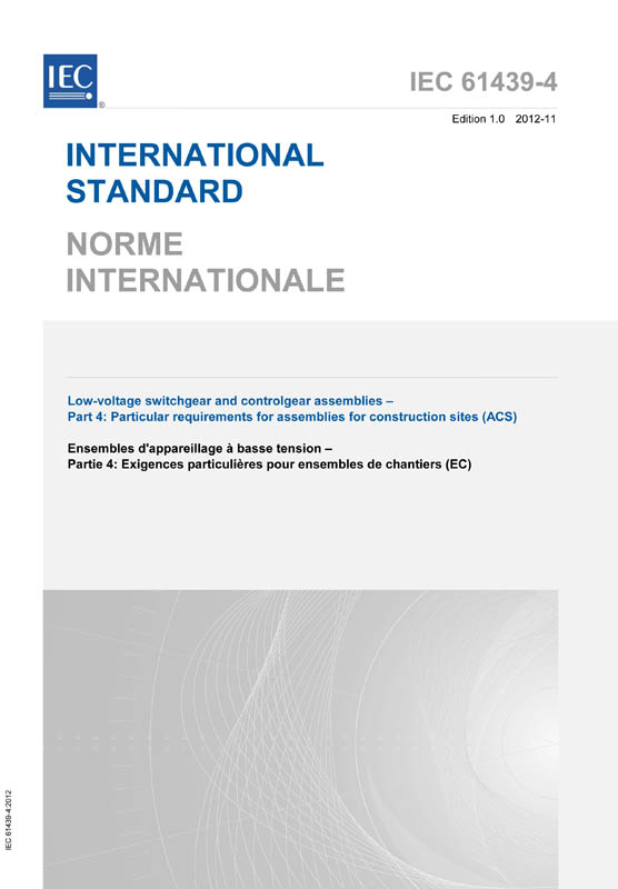 Cover IEC 61439-4:2012